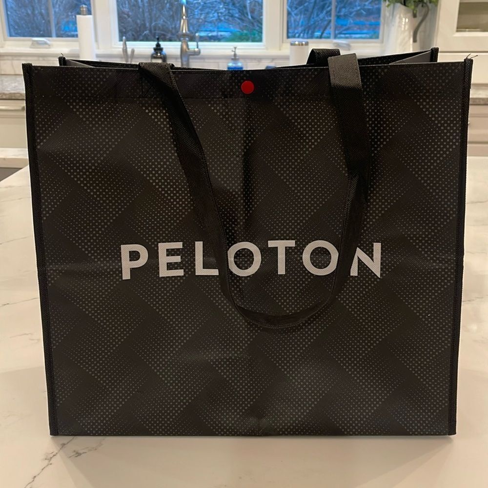 Reusable Peloton Bag/Tote with Red Snap